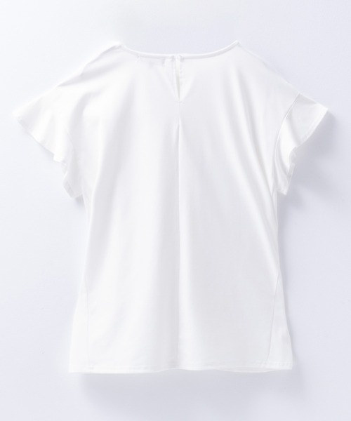 HusHusH（ハッシュアッシュ）の「【 UVカット 吸水速乾 】 HusHusH ハッシュアッシュ フレアスリーブTシャツ（Tシャツ/カットソー・レディース・チャコールグレー/ブラック/ホワイト・M/L）」の4枚目の写真