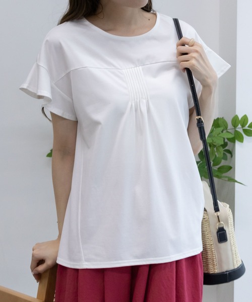 HusHusH（ハッシュアッシュ）の「【 UVカット 吸水速乾 】 HusHusH ハッシュアッシュ フレアスリーブTシャツ（Tシャツ/カットソー・レディース・チャコールグレー/ブラック/ホワイト・M/L）」の20枚目の写真