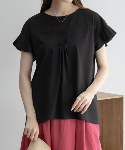 HusHusH（ハッシュアッシュ）の「【 UVカット 吸水速乾 】 HusHusH ハッシュアッシュ フレアスリーブTシャツ（Tシャツ/カットソー・レディース・チャコールグレー/ブラック/ホワイト・M/L）」の22枚目の写真