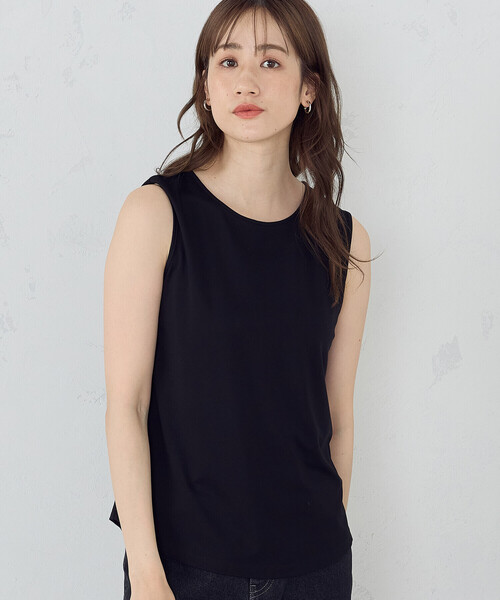 COMME CA ISM（コムサイズム）の「タンクトップ（タンクトップ・レディース・ホワイト/ブラック・MEDIUM/LARGE）」の2枚目の写真