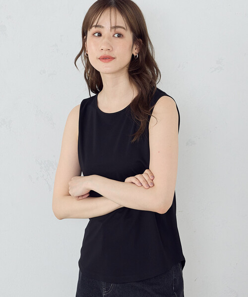 COMME CA ISM（コムサイズム）の「タンクトップ（タンクトップ・レディース・ホワイト/ブラック・MEDIUM/LARGE）」の6枚目の写真