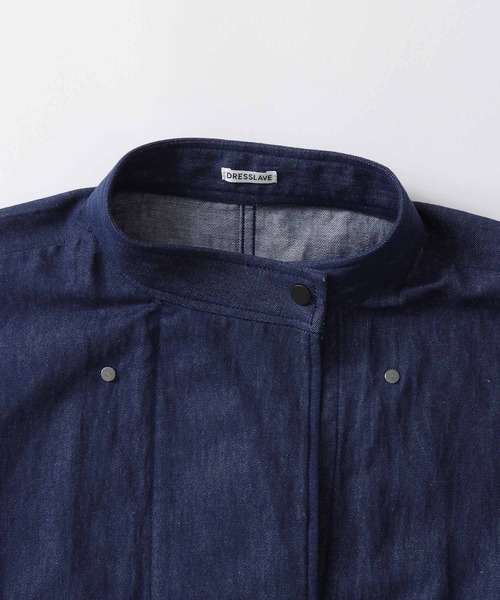 2way collar linen denim blouson(2wayカラーリネンデニムブルゾン)