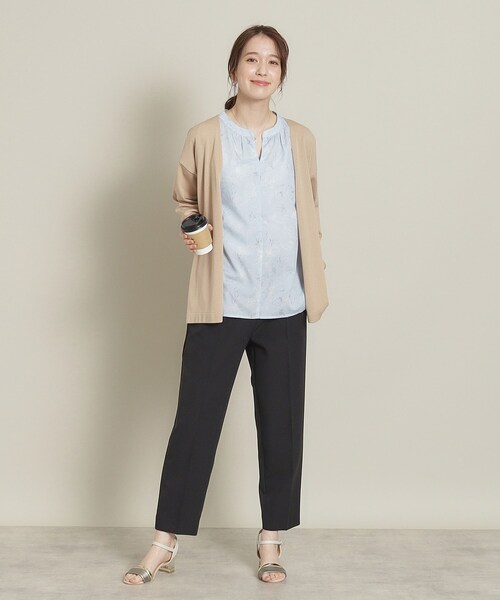 ITS'DEMO（イッツデモ）の「◆【UV／冷感／アンチピリング／手洗い可】着流しニットカーディガン（カーディガン/ボレロ・レディース・ブルー/ブラック/オフホワイト/サックスブルー/ベージュ・00）」の22枚目の写真