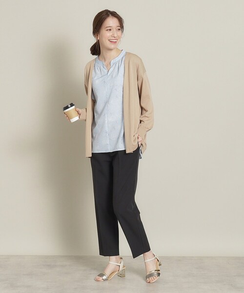 ITS'DEMO（イッツデモ）の「◆【UV／冷感／アンチピリング／手洗い可】着流しニットカーディガン（カーディガン/ボレロ・レディース・ブルー/ブラック/オフホワイト/サックスブルー/ベージュ・00）」の21枚目の写真