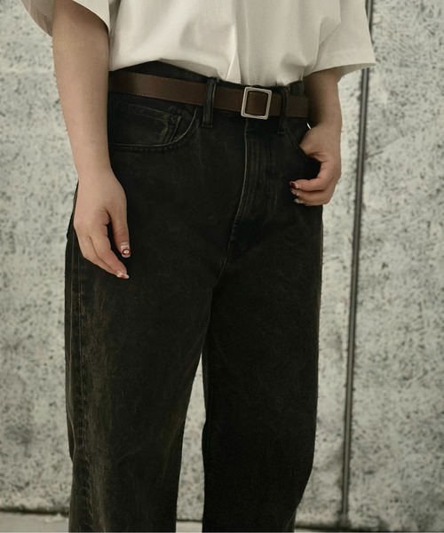 Burner(バーナー)の「【OKUOKU 0909】スクエアバックル 穴なし ベルト oku-belt-583805223127-7 N(ベルト・メンズ・ブラウン/ブラック/グレー・FREE)」の12枚目の写真