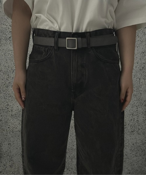 Burner(バーナー)の「【OKUOKU 0909】スクエアバックル 穴なし ベルト oku-belt-583805223127-7 N(ベルト・メンズ・ブラウン/ブラック/グレー・FREE)」の11枚目の写真