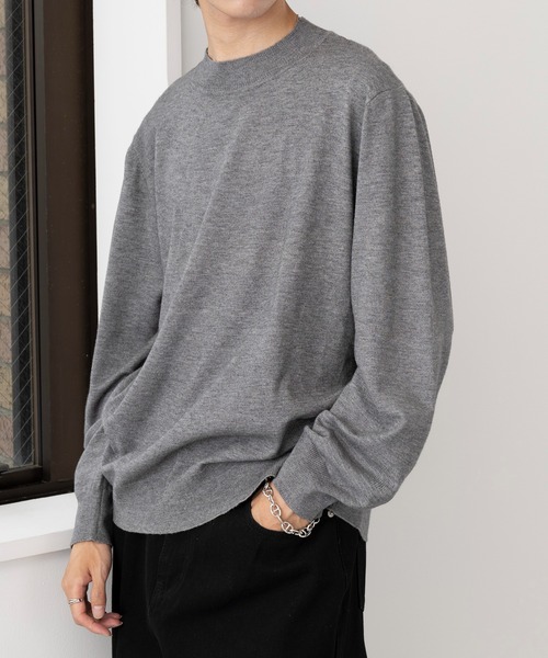 MAISON CLUB(メゾンクラブ)の「【MAISON CLUB】Super High Gauge Mock Neck Knit / スーパーハイゲージモックネックニット セーター(ニット/セーター・メンズ・グリーン/ブラウン/ネイビー/グレー/ブラック・FREE)」の20枚目の写真