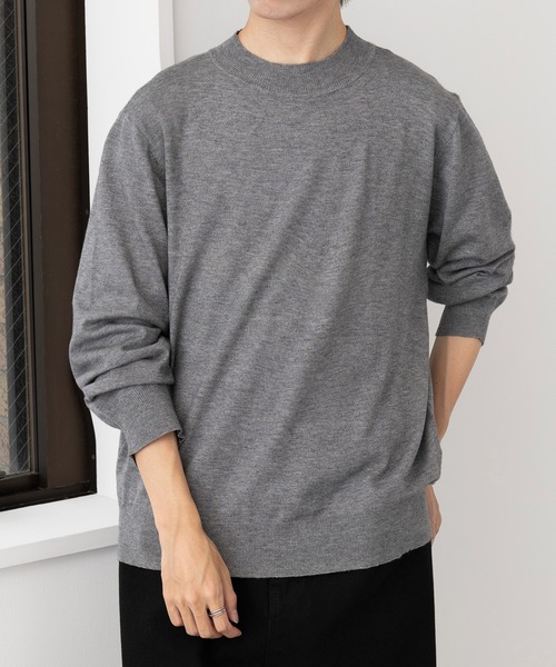 MAISON CLUB(メゾンクラブ)の「【MAISON CLUB】Super High Gauge Mock Neck Knit / スーパーハイゲージモックネックニット セーター(ニット/セーター・メンズ・グリーン/ブラウン/ネイビー/グレー/ブラック・FREE)」の18枚目の写真