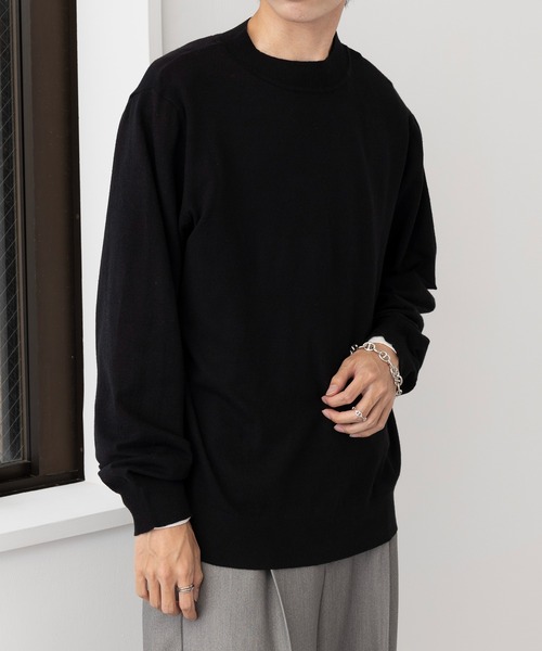 MAISON CLUB(メゾンクラブ)の「【MAISON CLUB】Super High Gauge Mock Neck Knit / スーパーハイゲージモックネックニット セーター(ニット/セーター・メンズ・グリーン/ブラウン/ネイビー/グレー/ブラック・FREE)」の12枚目の写真