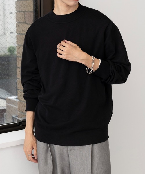 MAISON CLUB(メゾンクラブ)の「【MAISON CLUB】Super High Gauge Mock Neck Knit / スーパーハイゲージモックネックニット セーター(ニット/セーター・メンズ・グリーン/ブラウン/ネイビー/グレー/ブラック・FREE)」の10枚目の写真
