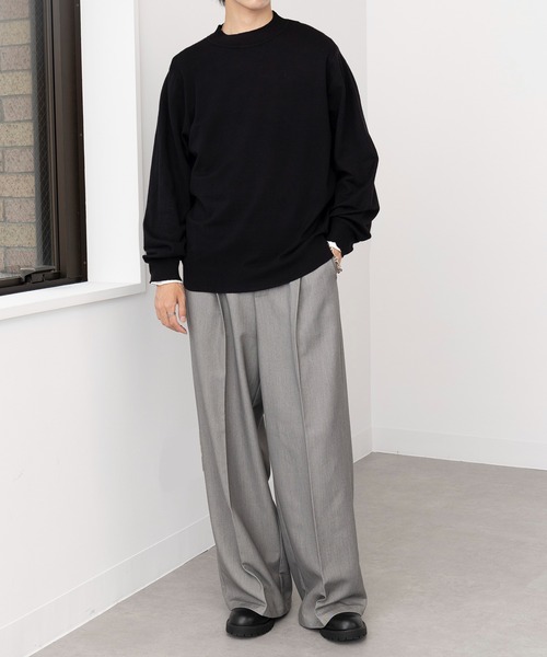 MAISON CLUB(メゾンクラブ)の「【MAISON CLUB】Super High Gauge Mock Neck Knit / スーパーハイゲージモックネックニット セーター(ニット/セーター・メンズ・グリーン/ブラウン/ネイビー/グレー/ブラック・FREE)」の6枚目の写真
