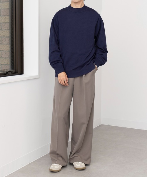 セール】【MAISON CLUB】Super High Gauge Mock Neck Knit / スーパー