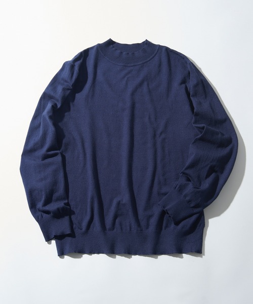 セール】【MAISON CLUB】Super High Gauge Mock Neck Knit / スーパー