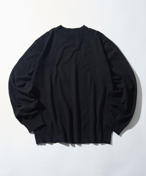 セール】【MAISON CLUB】Super High Gauge Mock Neck Knit / スーパー