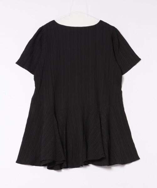 GOLDJAPAN(ゴールドジャパン)の「シャーリングペプラムチュニック【大きいサイズ対応】(チュニック・レディース・ブラック/ピンク/パープル/ネイビー・3L/4L/5L/LL)」の11枚目の写真
