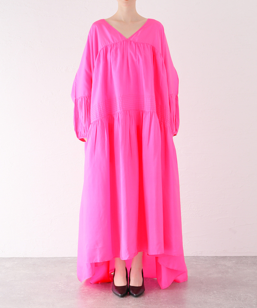 ANAAK(アナーク)の「ANAAK AIRI MAXI DRESS SS24-D0122DH-S:ワンピース(ワンピース・レディース・ピンク・X-SMALL)」の3枚目の写真