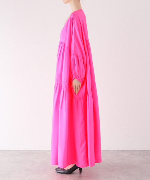 ANAAK(アナーク)の「ANAAK AIRI MAXI DRESS SS24-D0122DH-S:ワンピース(ワンピース・レディース・ピンク・X-SMALL)」の4枚目の写真