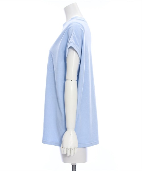 clear(クリア)の「フレンチスリーブプリントTシャツ(Tシャツ/カットソー・レディース・アイボリー/サックスブルー/チャコールグレー・F)」の5枚目の写真