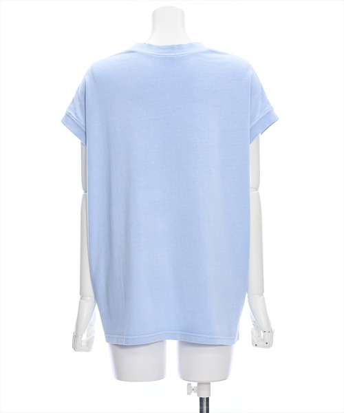 clear(クリア)の「フレンチスリーブプリントTシャツ(Tシャツ/カットソー・レディース・アイボリー/サックスブルー/チャコールグレー・F)」の7枚目の写真