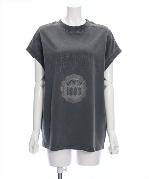 clear(クリア)の「フレンチスリーブプリントTシャツ(Tシャツ/カットソー・レディース・アイボリー/サックスブルー/チャコールグレー・F)」の17枚目の写真