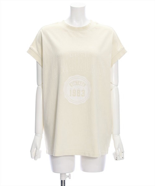 clear(クリア)の「フレンチスリーブプリントTシャツ(Tシャツ/カットソー・レディース・アイボリー/サックスブルー/チャコールグレー・F)」の18枚目の写真