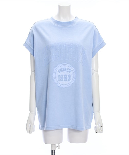 clear(クリア)の「フレンチスリーブプリントTシャツ(Tシャツ/カットソー・レディース・アイボリー/サックスブルー/チャコールグレー・F)」の19枚目の写真