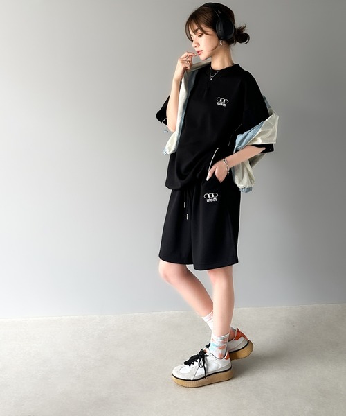classicalelf(クラシカルエルフ)の「大人のスポーティーアイテム。ダンボールハーフパンツ(セットアップ可能イージーパンツ)(その他パンツ・レディース・ブラック/ホワイト系その他・LARGE/MEDIUM/SMALL/X-LARGE)」の8枚目の写真
