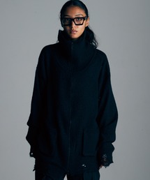 VIRGOwearworks | Large collar zip cardigan(ニット/セーター)