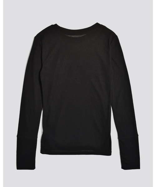 kiehtova（キエトヴァ）の「【kiehtova】sheer long tops シアー ロング トップス　カットソー（Tシャツ/カットソー・レディース・カーキ/ブルー/ブラック/ホワイト/グレー・FREE）」の22枚目の写真