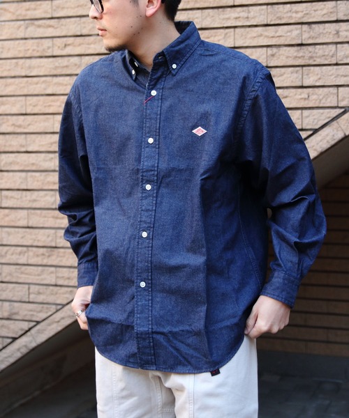 ダントン　DANTON デニムボタンダウンシャツ　40 セール】DANTON/ダントン デニム ボタンダウンシャツ DENIM BUTTONDOWN