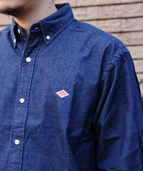 DANTON(ダントン)の「DANTON/ダントン デニム ボタンダウンシャツ DENIM BUTTONDOWN SHIRT DT-B0299 DDE(シャツ/ブラウス・メンズ・ライトインディゴブルー/インディゴブルー・44/42/40/38)」の21枚目の写真
