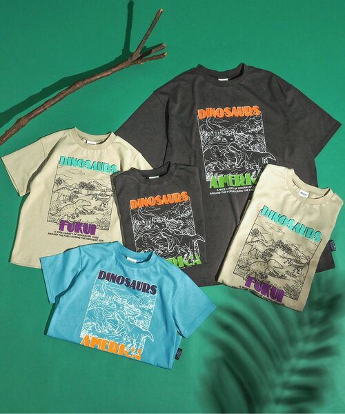 BREEZE(ブリーズ)の「福井県立恐竜博物館コラボ アニバーサリーTシャツ(大人)(Tシャツ/カットソー・メンズ・ベージュ/ブラック/オフホワイト・SMALL/MEDIUM/LARGE)」の6枚目の写真