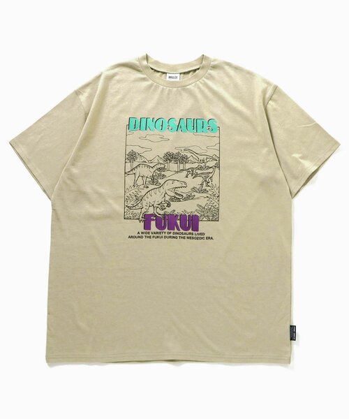 BREEZE(ブリーズ)の「福井県立恐竜博物館コラボ アニバーサリーTシャツ(大人)(Tシャツ/カットソー・メンズ・ベージュ/ブラック/オフホワイト・SMALL/MEDIUM/LARGE)」の7枚目の写真