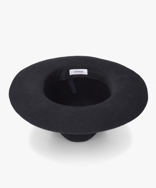 OVERRIDE（オーバーライド）の「OVERRIDE  FELT FEDORA L.BRIM / オーバーライド（ハット・メンズ・ブラウン/ブラック・58cm/60cm）」の10枚目の写真