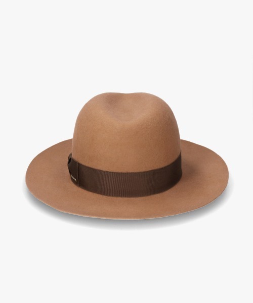 OVERRIDE（オーバーライド）の「OVERRIDE  FELT FEDORA L.BRIM / オーバーライド（ハット・メンズ・ブラウン/ブラック・58cm/60cm）」の18枚目の写真