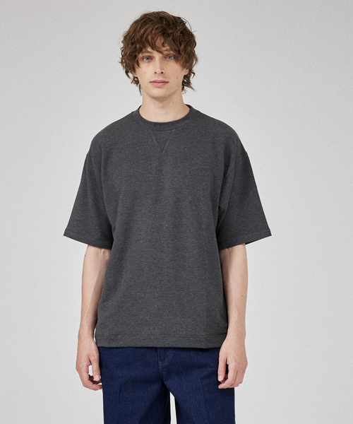 DESIGNWORKS(デザインワークス)の「【テンセルベア】 裏毛 半袖 Tシャツ(Tシャツ/カットソー・メンズ・チャコールグレー/グレー/オフホワイト/ブラック・46/48/50)」の1枚目の写真