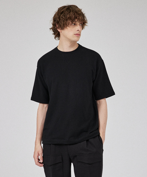 DESIGNWORKS(デザインワークス)の「【テンセルベア】 裏毛 半袖 Tシャツ(Tシャツ/カットソー・メンズ・チャコールグレー/グレー/オフホワイト/ブラック・46/48/50)」の3枚目の写真