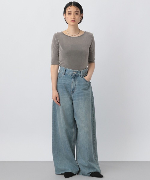 ベロアプルオーバー_5分袖（Tシャツ/カットソー）｜A part by