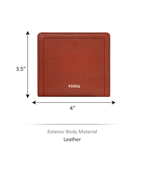 フォッシル 二つ折り財布 レディース レザー レッドSL7829223