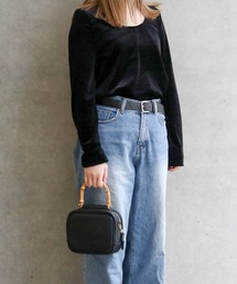 ACCOMMODE（アコモデ）の「バンブーハンドルミニボストンバッグ（ボストンバッグ）」