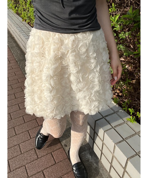 PHILLY（フィリー）の「【PHILLY】レースタイツ（タイツ/ストッキング・レディース・アイボリー/ブラック/ホワイト・FREE）」の13枚目の写真