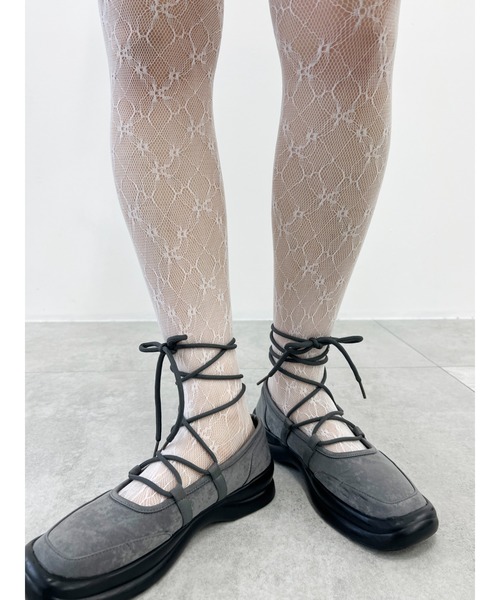 PHILLY（フィリー）の「【PHILLY】レースタイツ（タイツ/ストッキング・レディース・アイボリー/ブラック/ホワイト・FREE）」の7枚目の写真