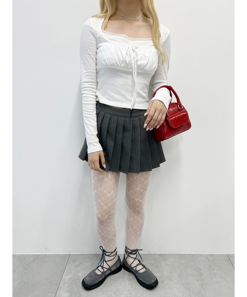 PHILLY（フィリー）の「【PHILLY】レースタイツ（タイツ/ストッキング・レディース・アイボリー/ブラック/ホワイト・FREE）」の10枚目の写真