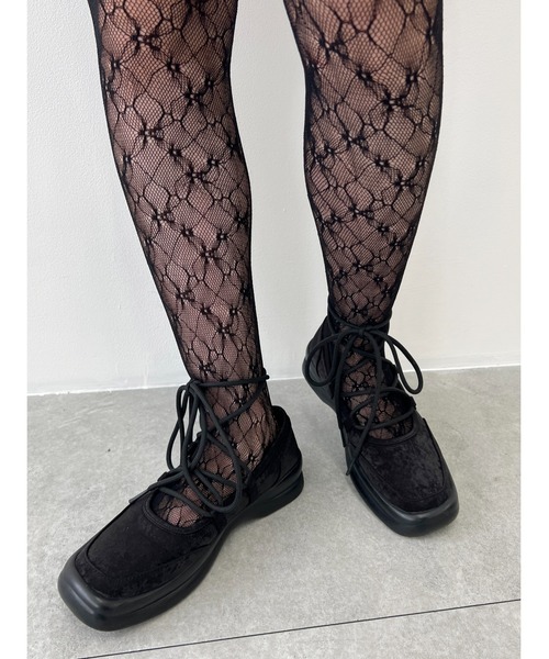 PHILLY（フィリー）の「【PHILLY】レースタイツ（タイツ/ストッキング・レディース・アイボリー/ブラック/ホワイト・FREE）」の19枚目の写真