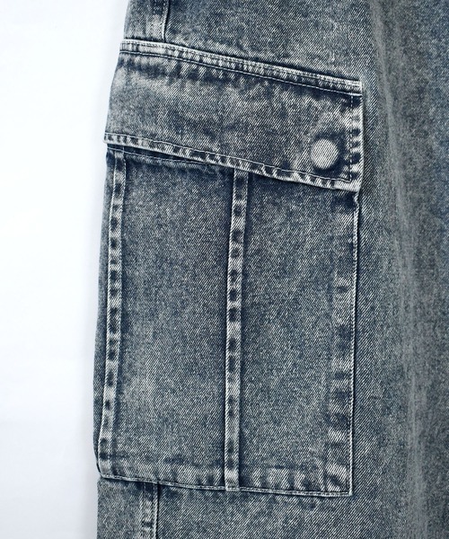 Starting Over（スターティングオーバー）の「vintage like loose fit denim cargo pants/ヴィンテージ ライク ルーズフィット デニム カーゴパンツ（カーゴパンツ・メンズ・ブラック/ケミカルウォッシュ/インディゴブルー/グレー/ワンウォッシュ・M/XL/L）」の13枚目の写真