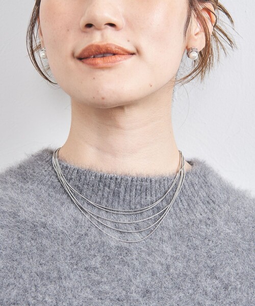 UNITED ARROWS(ユナイテッドアローズ)の「5レン スネークチェーン ネックレス(ネックレス・レディース・シルバー/ゴールド・FREE)」の2枚目の写真
