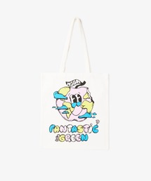 MSGM FANTASTIC GREEN×Burro Studio オーガニックコットントートバッグ（APPLE SHAPED EARTH)