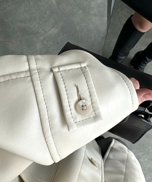 WILLFULLY（ウィルフリー）の「waist gather peplum synthetic leather