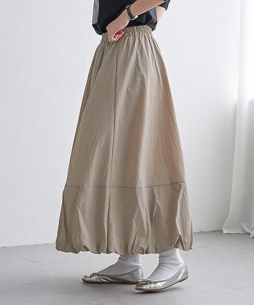 VENCEEXCHANGE（ヴァンスエクスチェンジ）の「ナイロンバルーンスカート（スカート・レディース・ブラック/ベージュ/チャコール・FREE）」の14枚目の写真