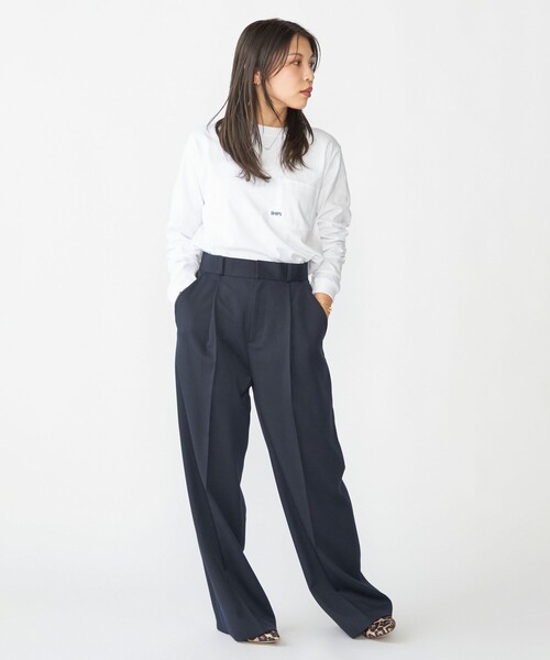 SHIPS(シップス)の「【WEB限定】SHIPS: マイクロ SHIPSロゴ ポケット ロングスリーブ Tシャツ (ロンT)(Tシャツ/カットソー・メンズ・コバルトブルー/ブラック/ダークグレー/ホワイト/ライトホワイト・X-LARGE/LARGE/MEDIUM/SMALL)」の7枚目の写真